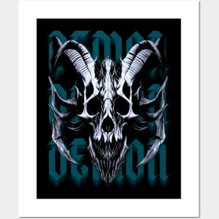 Azure Demon Skull Posters and Art